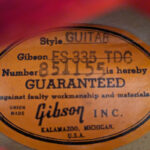 d.Gibson ES335TDC Label